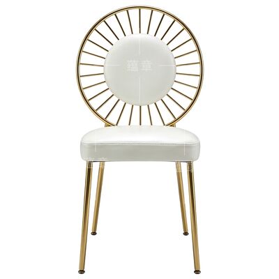 Toptan Yuvarlak Arka Yemek Paslanmaz Çelik Düğün Lüks Etkinlik Sandalyesi