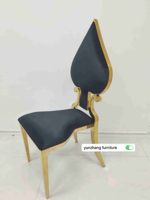 Fancy Gold Düğün sandalyesi yığılabilir lüks tasarım beyaz yastık