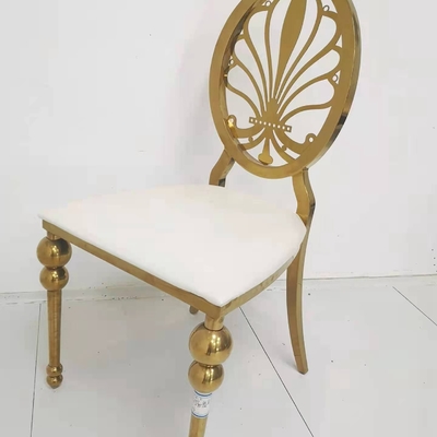 Otel ziyafet odası için yüksek kaliteli modern lüks altın yemek sandalyesi
