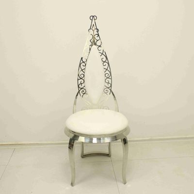 İyi fiyat Olay Anti Oksidasyon SS Bacak için Deri Üst Zarif Yemek Sandalyesi çevrimiçi