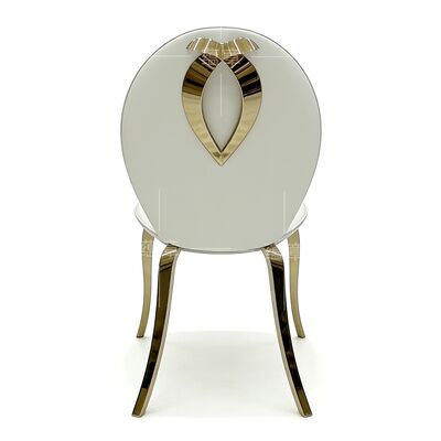 Lüks Paslanmaz Çelik Bacaklar Modern Düğün Ziyafeti Restoran Yemek Sandalyesi Etkinlik Resepsiyonu Otel