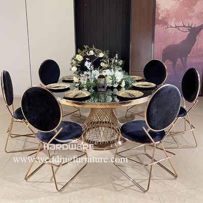 Morden Luxury design marble top dining 6 chairs table set dining room furniture table and chairs for dining room