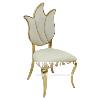 Çiçek Tasarım Yüksek Geri Düğün Sandalye Kraliyet Mobilya Sandalye 49X56X107cm