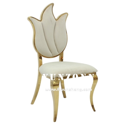 Çiçek Tasarım Yüksek Geri Düğün Sandalye Kraliyet Mobilya Sandalye 49X56X107cm