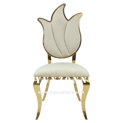 Çiçek Tasarım Yüksek Geri Düğün Sandalye Kraliyet Mobilya Sandalye 49X56X107cm