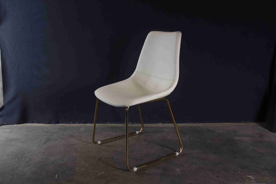 İtalyan Modern Minimalist Yemek Sandalyesi Yastıklı Yemek Odası Sandalyeleri Basit İskandinav Metal Ayaklar