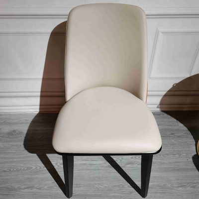 Ev Masif Ahşap High End Modern Yemek Sandalyeleri Deri Arkalık Yastıklı Yemek Odası Sandalyeleri