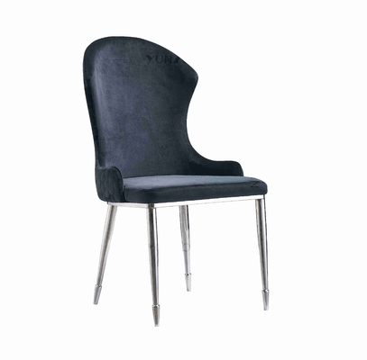 Modern Barok Poçlanmış Paslanmaz Çelik Yemek Sandalyesi Ev Oteli