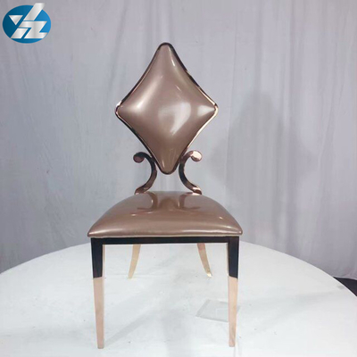 Lüks 50X55X107 SS Elmas Düğün Altın Yemek Sandalyesi OEM Beyaz