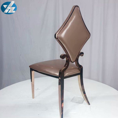 Lüks 50X55X107 SS Elmas Düğün Altın Yemek Sandalyesi OEM Beyaz