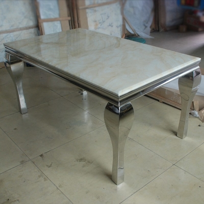 Avrupa Gümüş Nikah Masaları 150X90X75 Yemek Odası Masası