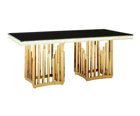 Nordic Mermer Üst Düğün Ziyafet Masaları Modern Sandalyeli Dikdörtgen Yemek Masaları 50X90X75