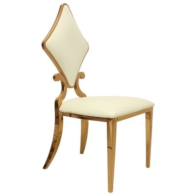 İyi bir fiyat. İstiflenebilir Paslanmaz Çelik Düğün Sandalyesi Prizmatik Sırt Döşemeli Koltuklar çevrimiçi