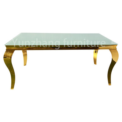 İyi bir fiyat. Dikdörtgen Şekilli Yemek Odası Mermer Üstlü Paslanmaz Çelik Masa çevrimiçi