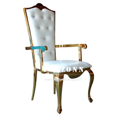 İyi bir fiyat. Resepsiyon ve Etkinlik İçin Zarif Güçlü Düğün Ziyafet Sandalye Altın Çerçeve çevrimiçi