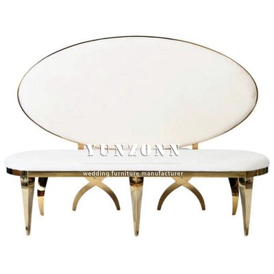 Kraliyet Düğün Mobilyaları Çift Kanepe Koltuk Beyaz Düğün Kanepe Gelin ve Damat için Otel Salonu Paslanmaz Çelik Düğün Etkinlikleri Kanepe