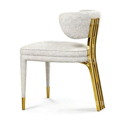 İyi fiyat Güzel Sandalye Moda Tasarımı Büyük Lüks Düğün Sandalyeleri Otel Altın Paslanmaz Çelik Metal Yemek Yemek Sandalye çevrimiçi