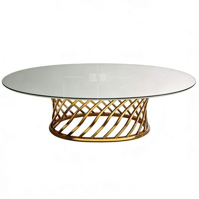 İyi fiyat İyi Kaliteli Çelik Çerçeve Oval Masa Düğün Yemek Yemek Parti çevrimiçi