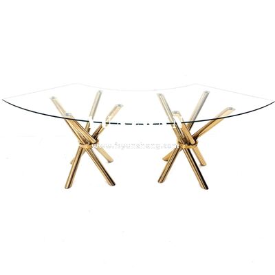 İyi fiyat Çoklu Şekil Seçimi Daire Dikdörtgen Elips Sürüngen Paslanmaz Çelik Yemek Masası Ayağı Düğün Masaları Satılık çevrimiçi