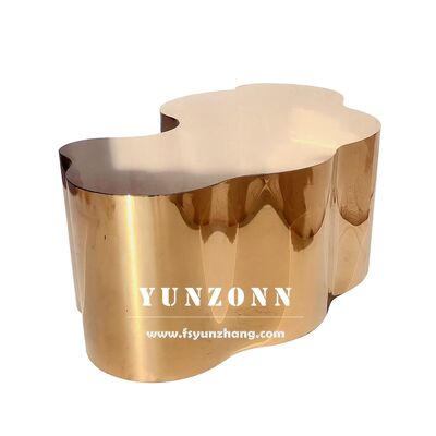 İyi fiyat Modern Paslanmaz Çelik Altın Kahve Masa Ağacı Kütük Tarzı Otel Yemek Yatak Odası Kullanımı İçin Oturma Odası Mobilyaları çevrimiçi