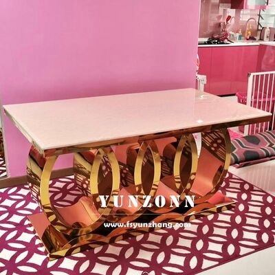 İyi fiyat Modern Audi Lüks İtalyan Yemek Masası, Antika Mermer Üstlü, Çelik ve Metal, Mutfak, Otel ve Ev Yemek Odası Kullanımı İçin çevrimiçi