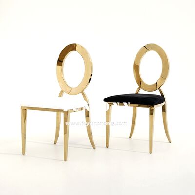İyi fiyat Modern Etkinlikler, Ziyafetler, Oteller, Yemek Odaları ve Daireler İçin Altın Paslanmaz Çelik Çerçeveli Antika Louis Oz Sandalye çevrimiçi