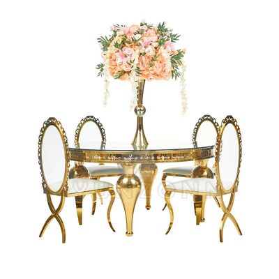 İyi fiyat Yeni tasarlanmış Akrilik Banket Metal Sandalyeler X Bacak Altın Paslanmaz Çelik Çerçeve Oval Sırt PU Deri Oturma Odası Ticari çevrimiçi