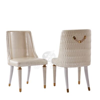 İyi fiyat Sıcak Satış Modern Deri Yemek Sandalyesi, Oteller ve Oturma Odaları İçin Paslanmaz Çelik Kolçaklı İç ve Dış Mekan Kullanımına Uygun çevrimiçi