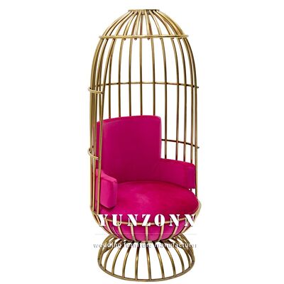 İyi fiyat Otel Düğün Partisi İçin Lüks Kiralık Altın Paslanmaz Çelik Gelin Damat Sandalyesi Kadife Taht Sandalyesi çevrimiçi