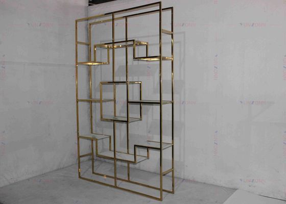 İyi bir fiyat. Paslanmaz Çelik Altın Modern Şarap Rafı Dolabı Işık Klasik Lüks çevrimiçi