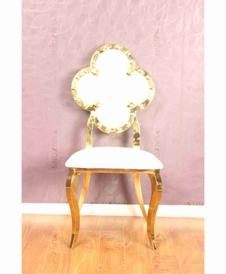 İyi bir fiyat. Popüler Orta Doğu Paslanmaz Çelik Düğün Etkinlikleri Deri Arka Yemek Sandalyesi çevrimiçi