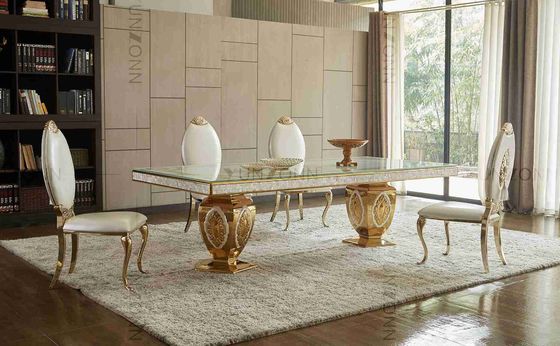 İyi bir fiyat. 10-12 Kişilik Lüks Asil Atmosfer Düğün Ziyafet Masaları Desen Yemek Masası çevrimiçi