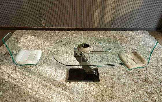 İyi bir fiyat. Uzatma Düzensiz Şekilli Döner Üst Yemek Masası Yemek Odasında Yerden Tasarruf Edin çevrimiçi